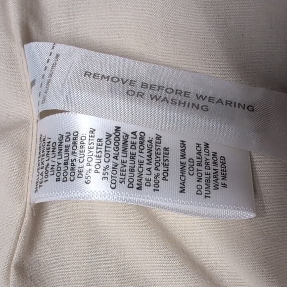 NWT Loft 100% Collarless Linen Blazer Women's Size 6 - Picture 7 of 7